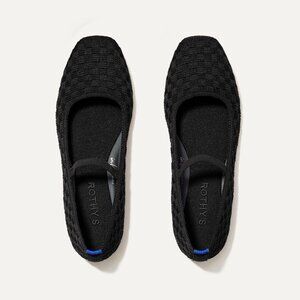 Rothy's The Max Square Mary Jane - Black Sand Size 10.5